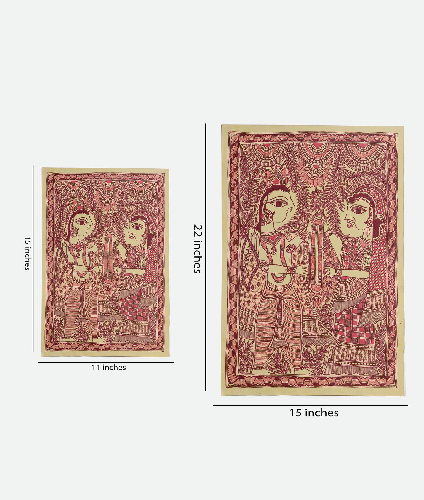When Rama Met Sita - Madhubani Painting