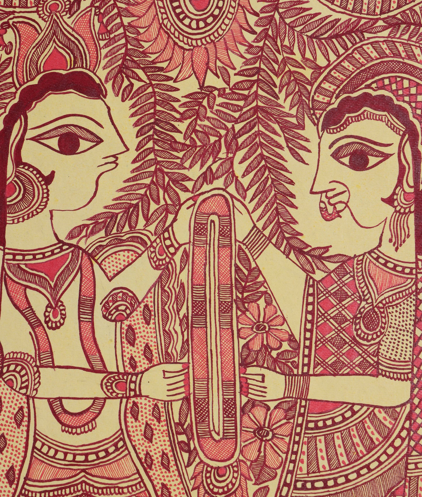 When Rama Met Sita - Madhubani Painting