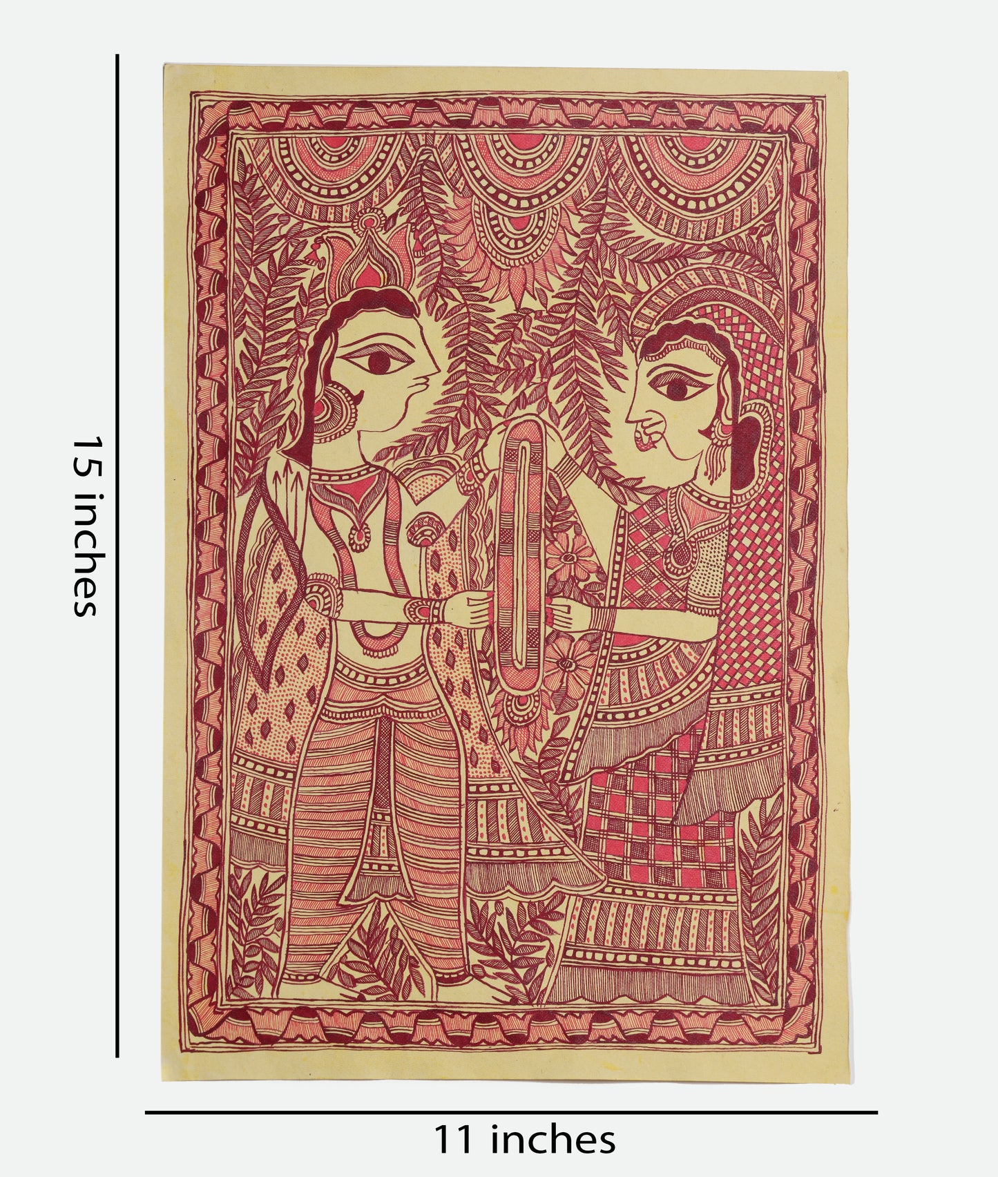 When Rama Met Sita - Madhubani Painting