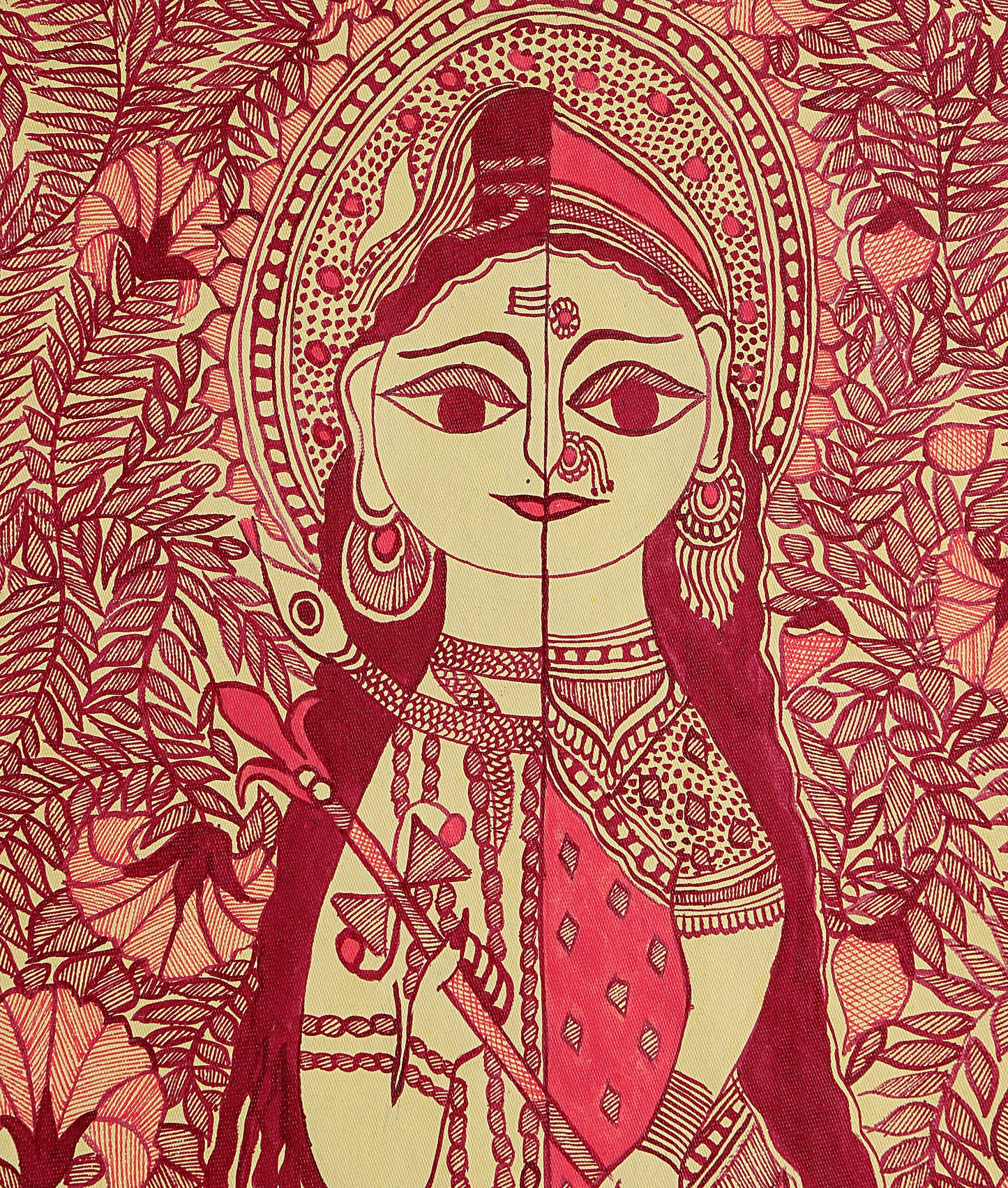 When Shiva Met Parvati - Madhubani Painting