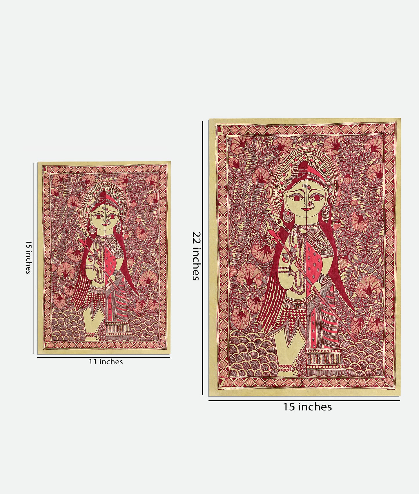 When Shiva Met Parvati - Madhubani Painting